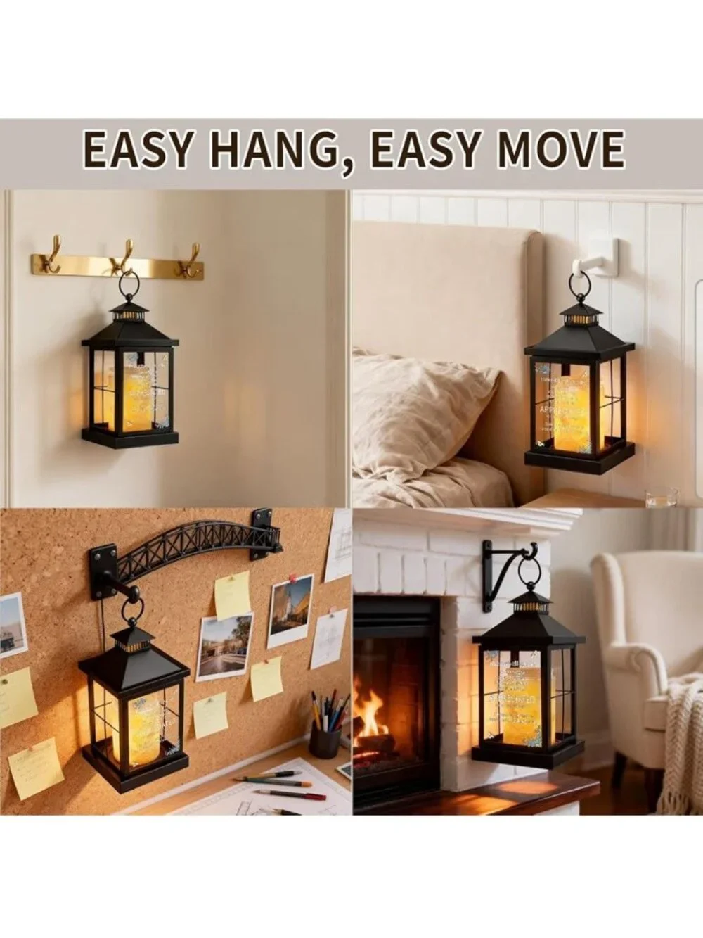Decorative Candle Warmer Lantern With Timer & Dimmer Safe Enclosed Design